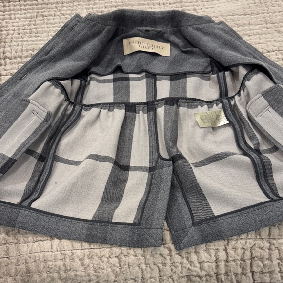Burberry womens Gray Pea Coat - Picture 4 of 7
